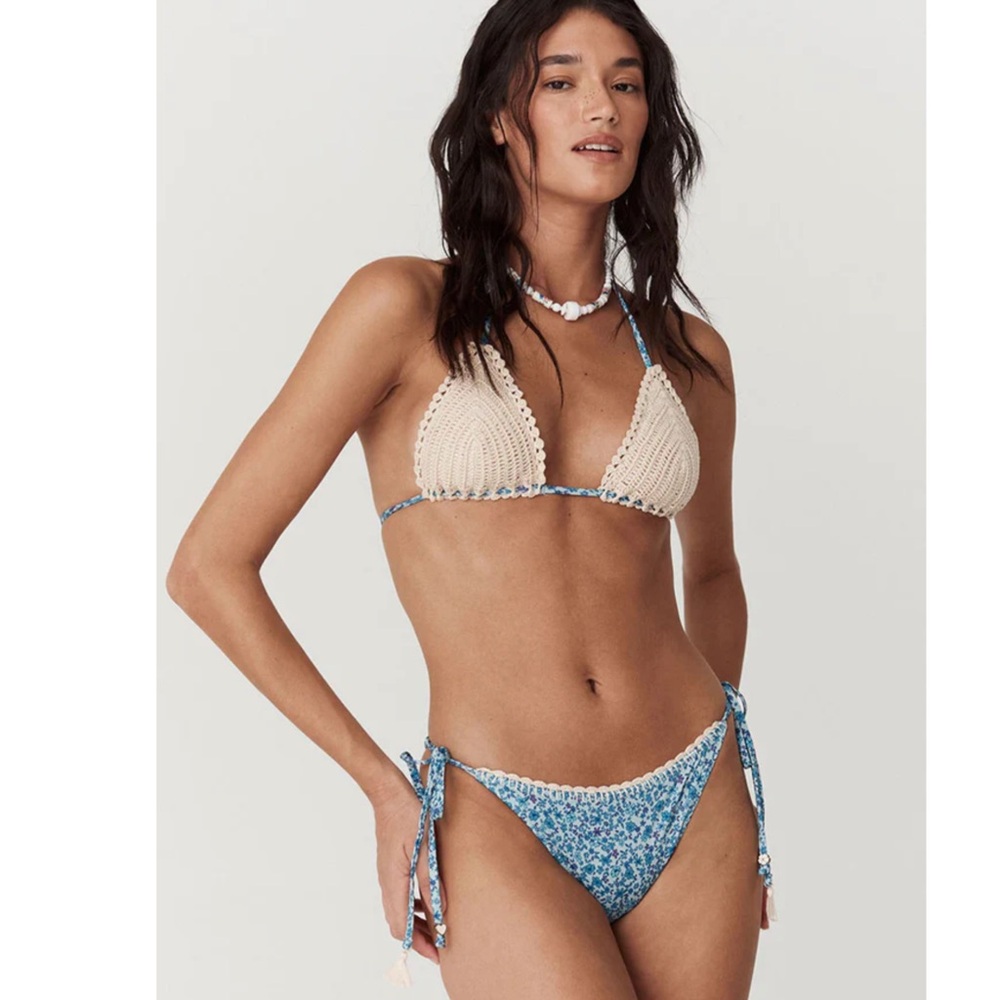 Spell Love Jetty tie bikini. Bottoms Size M; Top Size L. NWOT